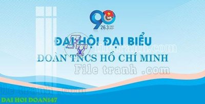 File tranh PSD File thiết kế mẫu pano phông tranh đại hội đoàn 147 chất lượng cao