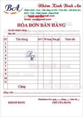 File PSD mau hoa don ban hang (17) (gốc) nhiều lớp (multi-layer)