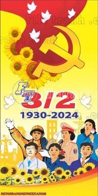 Download file gốc File thiết kế mẫu tranh mừng đảng mừng xuân MX118 (in lụa) tranh 3D