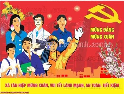 Tải file PSD File thiết kế mẫu tranh mừng đảng mừng xuân MX157 (nguyên layer) để in