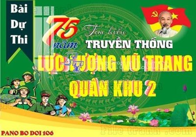 File tranh File thiết kế mẫu tranh pano bộ đội 106 (ảnh gốc) sắc nét hoàn hảo