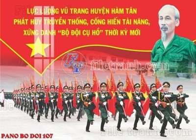 Mua file tranh gốc File thiết kế mẫu tranh pano bộ đội 107 tại Filetranh.com