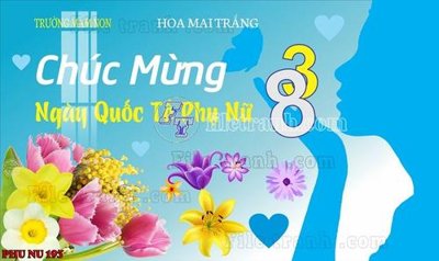 File gốc File mẫu phông sân khấu quốc tế phụ nữ 8/3 mã 193 (in tráng gương) hiện đại