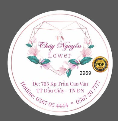 File PSD tem nhãn cửa hàng Thúy Nguyễn Flower file corel (bản gốc) dễ dàng edit