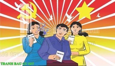 File gốc File thiết kế mẫu pano phông tranh bầu cử 107 (in lụa) trang trí tường