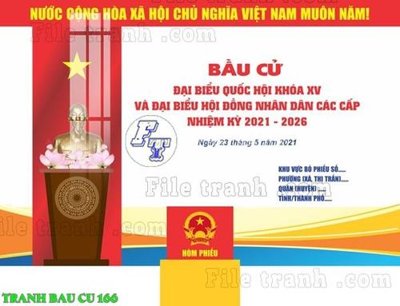 File gốc File thiết kế mẫu pano phông tranh bầu cử 166 (in lụa) tranh phong thủy