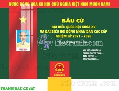File gốc in ấn File thiết kế mẫu pano phông tranh bầu cử 167 chất lượng vượt trội