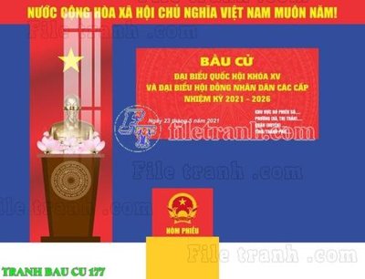 File gốc File thiết kế mẫu pano phông tranh bầu cử 177 (in mica) trang trí