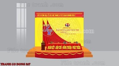File tranh File thiết kế mẫu pano phông tranh cổ động 217 (gốc) in vải canvas