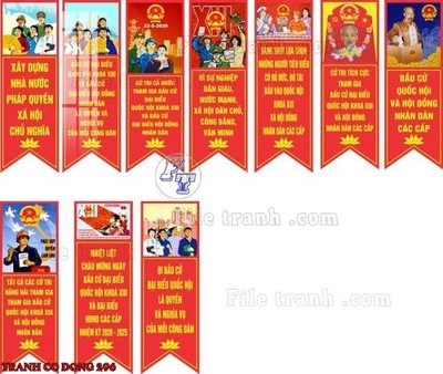 Ảnh gốc File thiết kế mẫu pano phông tranh cổ động 296 (nét căng) in mica