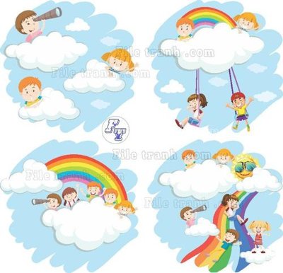 File gốc vector tre em 106 (in lụa) tranh thuận buồm