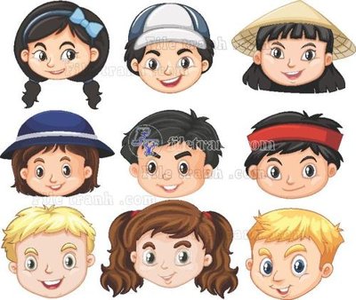 File tranh PSD vector tre em 124 chất lượng cao