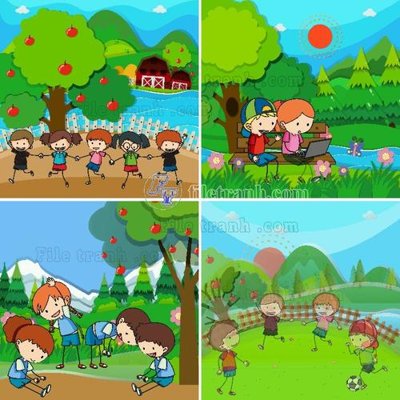 File PSD vector tre em 23 (gốc) tách lớp chi tiết