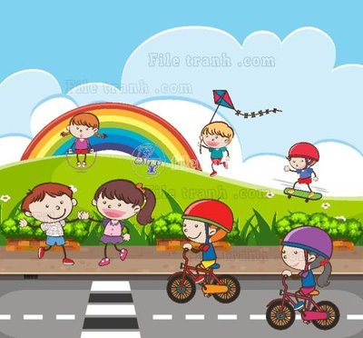 File ảnh vector tre em 5 (gốc) cho trang trí nội thất