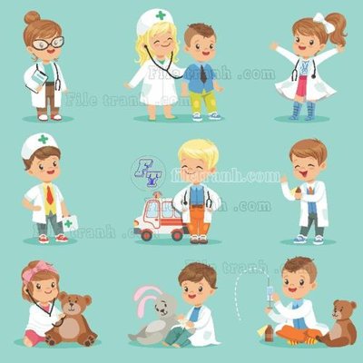 File tranh vector tre em 80 (bản gốc) in lụa 5D