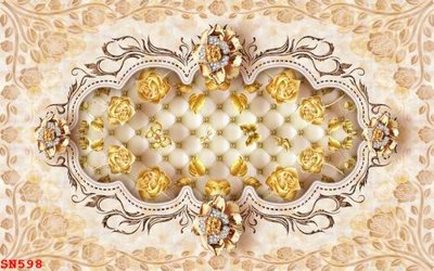 File tranh gốc in trần nhà File sàn nhà thảm gạch SN598 3D