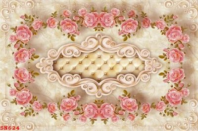 File in lụa File sàn nhà thảm gạch SN624 (phong cảnh) File sàn nhà thảm gạch SN624