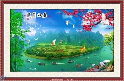 Download file gốc Tranh phong thủy 38 (in lụa) tranh 3D
