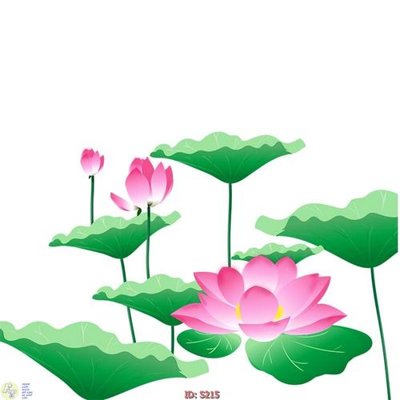 Download file gốc Tranh cửu ngư quần hội sen cá S215 (in mica) logo