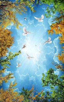 Chi tiết file tranh tráng gương File psd trần 3d TR261 (ảnh gốc)