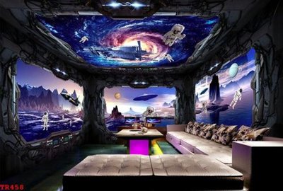 File tranh File tranh trần mây 3d TR458 (gốc) phong cách tối giản