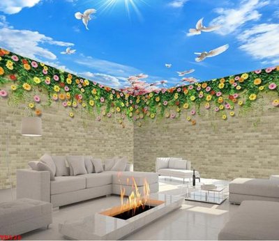 File ảnh File tranh trần mây 3d TR526 (gốc) in poster