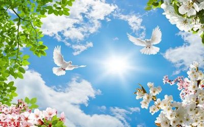 File tranh File tranh trần mây 3d TR548 (ảnh gốc) chi tiết rõ ràng