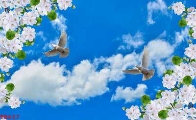 Tải xuống file tranh gốc File tranh trần mây 3d TR617 (PSD/TIFF)