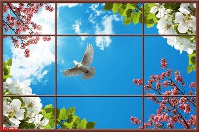 File tranh File tranh trần mây 3d TR622 (gốc) in backlit film