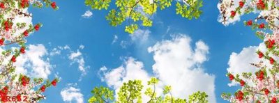 Tải file File tranh trần mây 3d TR652 (ảnh gốc) in gạch men