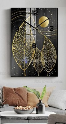 File gốc File tranh đồng hồ tráng gương BDH1066 (in lụa) tranh mã đáo