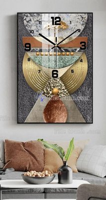 File gốc File tranh đồng hồ tráng gương BDH611 (in 3D) nghệ thuật