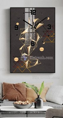 Download file File tranh đồng hồ tráng gương BDH691 (gốc) in mica đèn LED