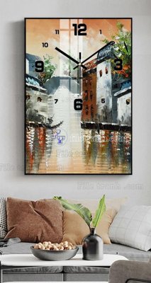 File ảnh File tranh đồng hồ tráng gương BDH830 (gốc) in standee