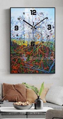 File tranh File tranh đồng hồ tráng gương BDH833 (gốc) in trên kính