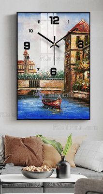 File in lụa File tranh đồng hồ tráng gương BDH839 (chất lượng cao) File tranh đồng hồ tráng gương BDH839