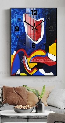 File ảnh File tranh đồng hồ tráng gương BDH845 (gốc) in decal dán tường