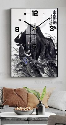 File tranh File tranh đồng hồ tráng gương BDH858 (bản gốc) in lụa 3D