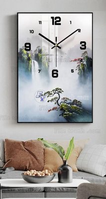 File in trần File tranh đồng hồ tráng gương BDH871 (bản gốc) trời sao