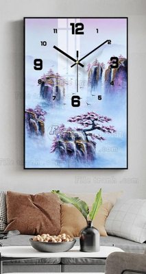 Hình ảnh gốc File tranh đồng hồ tráng gương BDH873 (để in khổ lớn)