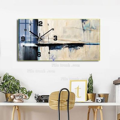 File ảnh File tranh đồng hồ tráng gương BDH917 (gốc) in decal dán tường