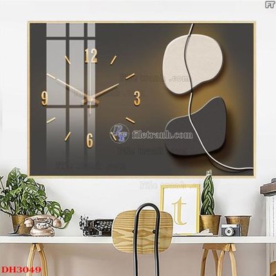 File gốc File tranh đồng hồ tráng gương DH3049 (PNG) chất lượng cao