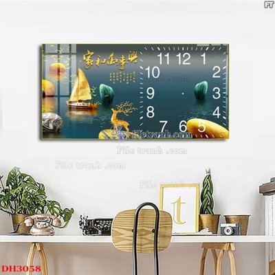 File gốc File tranh đồng hồ tráng gương DH3058 (AI/EPS) cho in ấn