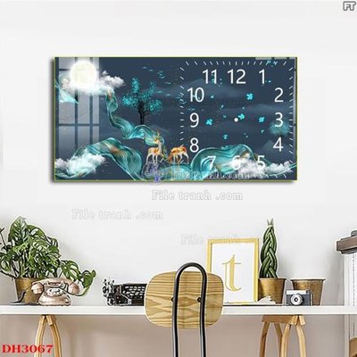 File gốc File tranh đồng hồ tráng gương DH3067 (chuẩn CMYK) cho nhà in