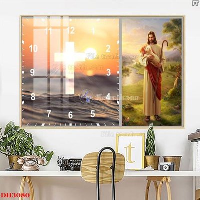 File gốc File tranh đồng hồ tráng gương DH3080 (in mica) làm bảng hiệu