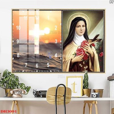 File gốc File tranh đồng hồ tráng gương DH3091 (trang trí) phòng trẻ em