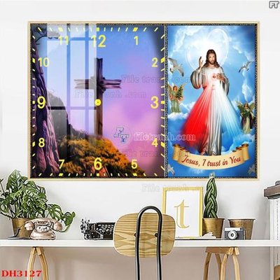 File gốc File tranh đồng hồ tráng gương DH3127 (in mica) làm bảng hiệu