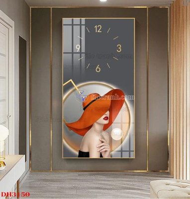 File ảnh File tranh đồng hồ tráng gương DH3150 (gốc) dùng in Pano