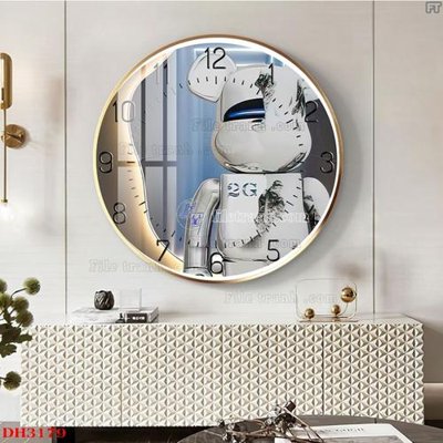 File PSD in ấn File tranh đồng hồ tráng gương DH3179 (chất lượng cao)