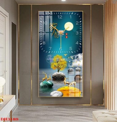 File gốc File tranh đồng hồ tráng gương DH3189 (ảnh chi tiết) để in trần